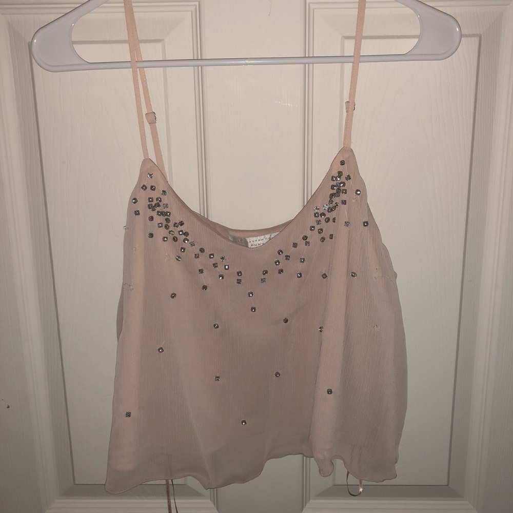 Baby pink crop top